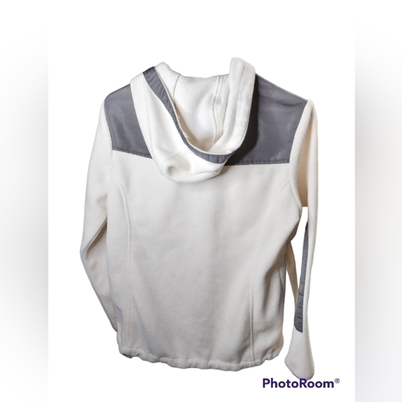 Free Country hoodie jacket small mirco-fleece off white& gray - Picture 10 of 16